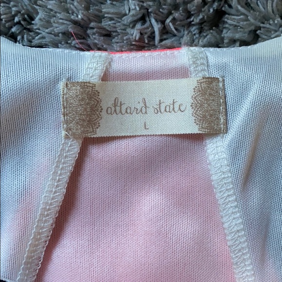 Altar’d State Hot Pink B/W Stripe Mini Dress - Picture 4 of 5